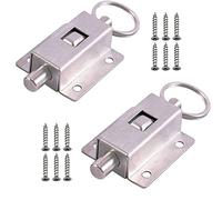 WiDream 2 pcs Boulons à ressort, Boulon à ressort coulissant en acier inoxydable, Verrou de Porte Verrouillage Automatique pour Portes D'armoire, Portails de Jardin, Cages pour Animaux