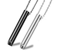 WiDream 2 Pièces Collier de Soulagement d'Anxiété, C-ollier de Respiration Consciente Collier d'Exercice de Respiration Profonde Portable en Acier Inoxydable pour Femme Méditation Soulagement Stress