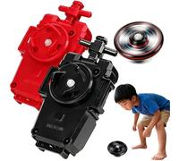 WiDream 2 Pièces T-oupie X L-aunchers, Blade X Lanceur, Lanceur à Corde Deluxe, Lancer Rapide Toupie, Toupie X Lanceur de Cordes Noir Rouge Ver, Compatible avec Les Gyroscopes de la Série X