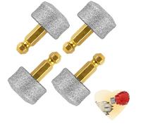 WiDream 4 pièces Tête de Rechange pour Lime à Griffes de Chien, Rechange pour Meuleuse à Ongles pour Chien Compatible, Roues de Meuleuse à Ongles pour Petits Moyens et Grands Chiens(80 Mailles)