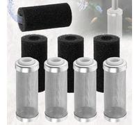 WiDream 8 Pièces 16mm Garde De Filtre Maille, Garde De Filtre D'Aquarium, Filtre d'Aquarium en Acier Inoxydable, Garde De Filtre pour Bassins De Carpes Koï, Systèmes De Traitement des Eaux Usées