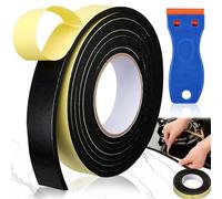 WiDream Ruban d'Étanchéité pour Plaque de Cuisson Avec Petit Grattoir, Ruban Adhésif en Mousse EVA Imperméable, Joint Fenêtre Isolation de Mousse Adhésive, Bande de Mousse Auto-Adhésive 5m(3mm×10mm)