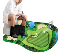 WiDream Set Minis Golf Toilette, Jeu de Toilettes Golf Accessoire pour La Salle de Bain, Jeu de Golf de Toilettes avec Club de Golf, Tapis de Putting, 2 Balles de Golf Et Accroche-Porte