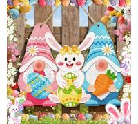 WiDream Signe de Bienvenue en Forme de Lapin de Pâques, Panneau de Bienvenue en Bois, Spring-Themed Easter Door Ornament for Home, Window, Dining Table, Indoor, Outdoor Decoration