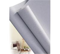 Width 53cm Non-Woven Wallpaper, Plain Solid Color Linen Textured Paste-The-Paste Wall Covering for Bedroom & Living Room(Medium Gray)