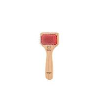 WIDU - Brosse pour Chiens et Chats, Idéale pour les Petits Animaux à Poils Longs, Carde en Bois de Frêne, Fait à la Main en Italie - 16 x 7 cm, avec Dents Longues 20 mm et inclinaison de 70°