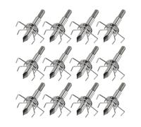 Widybord Tir à l'arc Broadheads 12PK Gibier Judo et Marteau Ensemble Mixte 100 Grains Tir à l'arc sur Le Terrain Pratique Pointe en Spirale pour Le