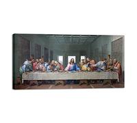 Wieco Art Impression sur toile La Dernière Cène de Léonard de Vinci, reproductions d'art classiques, Jésus, tableau, art mural pour décoration intérieure