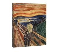 Wieco Art - La Crise par Edward Munch Reproduction de Peintures Célèbres Impressions Abstraites sur Toile Oeuvre d'Art pour la Décoration Murale Moderne Toile Murale pour la Décoration de la Maison et