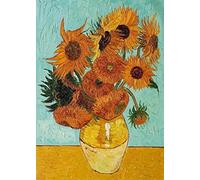 Wieco Art - Tournesol par Vincent Van Gogh - Reproduction de peintures à l'huile - Grande impression giclée florale moderne sur toile - Décoration murale pour chambre à coucher - L
