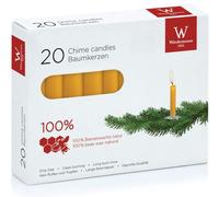 WIEDEMANN 112007.002 Bougies d'arbre 100 % cire d'abeille 10,5 x 1,25 cm 20 pièces