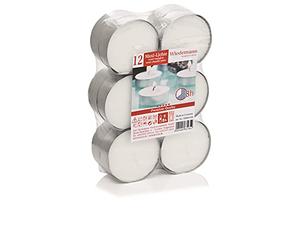 Wiedemann Flat Pack Maxi Bougies Chauffe-Plats, Cire, Blanc, 1.9 x 5.7 cm