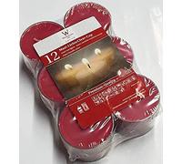 Wiedemann Kerzen Maxi Lot de 12 bougies chauffe-plat rouges 21 x Ø 56 mm - Faible suie - Mèche de qualité supérieure - Fabriquées en Allemagne