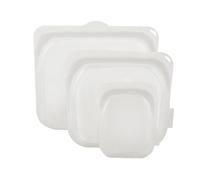 Wiederverwendbare Quetschbeutel - 3er Set Silikon Lunchboxen Mit Wiederverschließbarem,Mikrowellengeeignete Lebensmittelbeutel - Für Meal Prep, Lunch, Reisen, Käse, Fleisch, Und