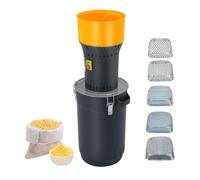 Wiefiche Moulin à céréales électrique avec seau de 25 l, 100 W | Avec 5 tamis (2/3/4/6/8 mm) - 19 000 tr/min - Pour céréales, fabrication d'aliments