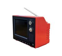 WIEGNAFUD Mini TV de dessin animé rechargeable avec 8 Go de mémoire, prend en charge les écouteurs et la lecture USB, parfait pour les scènes de maison de poupée et la décoration de collection (A1)