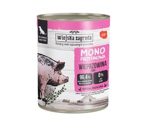 WIEJSKA ZAGRODA Aliment humide pour chiens à base de porc (protéine unique) 800 g
