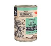 WIEJSKA ZAGRODA Dinde avec lapin nourriture humide pour chiens 400 g