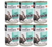 WIEJSKA ZAGRODA Monoprotéine Lapin nourriture humide pour chatons 6×400 g