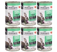 WIEJSKA ZAGRODA - Monoprotéinée Lapin - Nourriture humide pour chiens 6×400 g