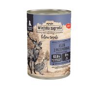 WIEJSKA ZAGRODA Saveurs forestières Cerf avec caille nourriture humide pour chiots 400 g