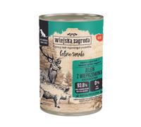 WIEJSKA ZAGRODA Saveurs forestières Cerf avec porc nourriture humide pour chiens 6x400 g