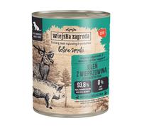 WIEJSKA ZAGRODA Saveurs forestières Cerf avec porc nourriture humide pour chiens 800 g