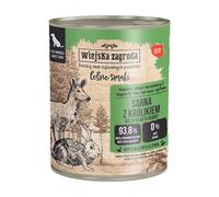 WIEJSKA ZAGRODA Saveurs forestières Chevreuil avec lapin nourriture humide pour chiens 800 g