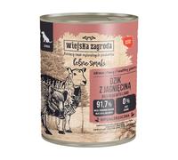 WIEJSKA ZAGRODA Saveurs forestières Sanglier avec agneau nourriture humide pour chiens seniors 800 g