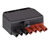 Wieland - Bloc terminal noir à serrage avec décharge de traction, montage sur rail DIN, 18 positions, 7 pôles, 25 contacts, 7E+2 volts de courant continu