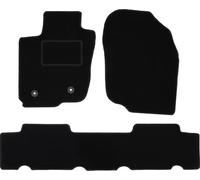 Wielganizator Carlux Lot de 3 Tapis en Velours pour Toyota RAV4 III SUV 2006-2013 Noir