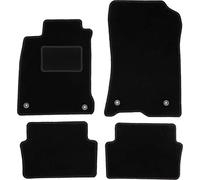 Wielganizator Carlux Lot de 4 Tapis de Sol en Velours Noir pour Renault Laguna III liftback Break 2007-2015