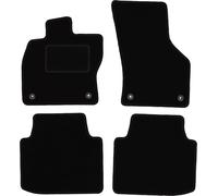 Wielganizator Carlux Lot de 4 Tapis de Sol en Velours Noir pour Skoda Superb III Break Berline 2015-2020