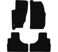 Wielganizator Carlux Lot de 4 Tapis en Velours pour Jeep Cherokee Liberty KJ 2002-2007 Noir
