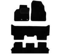 Wielganizator Carlux Lot de 4 Tapis en Velours pour Renault Grand Scenic III 7 osob 2009-2015 Noir