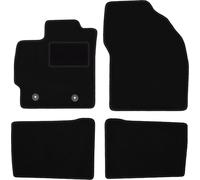 Wielganizator Carlux Lot de 4 Tapis en Velours pour Toyota Prius III Hatchback 2009-2011 Noir