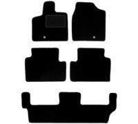 Wielganizator Carlux Lot de 5 Tapis en Velours pour Lancia Voyager 7 Personnes 2011-2016 Noir