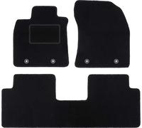 Wielganizator Lot de 3 Tapis de Sol en Velours pour Toyota Avensis III T27 Break Liftback Berline (2009-2018) Noir