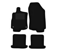 Wielganizator Lot de 4 Tapis Auto, Tapis de Sol en Velours Protection pour Renault Megane III Cabrio (2008-2015), Noir