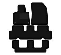 Wielganizator Lot de 4 Tapis de Sol en Velours pour Citroën C4 Grand Spacetourer 7 Personnes (2013-2021) Noir