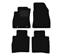Wielganizator Lot de 4 Tapis de Sol en Velours pour Nissan Pulsar C13 Hatchback (2014) Noir