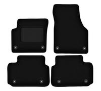 Wielganizator Lot de 4 tapis de sol en velours pour voiture Land Rover Discovery Sport SUV (2014) Noir