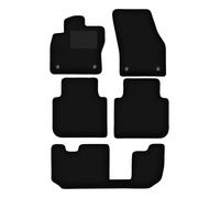 Wielganizator Lot de 5 Tapis de Sol en Velours Compatible avec Seat Tarraco 7 Personnes 2018 - Bonne qualité - Lot de 5 Tapis de Sol en Velours Noir