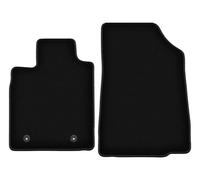Wielganizator Tapis Avant sur Mesure en Velours pour Dacia Logan (2004-2012) - Qualité : Basic | Ajustement précis, sous-Couche antidérapante, 2 pièces - Noir