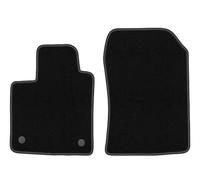 Wielganizator Tapis Avant sur Mesure en Velours pour Renault Twingo II (2007-2014) - Qualité : Basic | Ajustement précis, sous-Couche antidérapante, 2 pièces - Noir