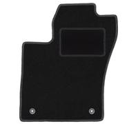 Wielganizator Tapis de sol conducteur en velours pour Fiat Tipo II (2015-) Berline côté conducteur, tapis de sol en velours noir, 1 pièce, ajustement parfait