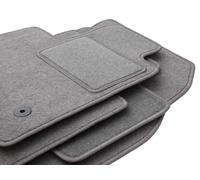 Wielganizator Tapis de Sol en Velours cendré adapté pour Renault Kangoo II (2013-) Kombivan Tapis de Voiture Gris avec Fixations 3 pièces Parfaitement ajustées