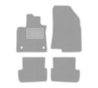 Wielganizator Tapis de Sol en Velours cendré Compatible avec : Dacia Sandero III (2021-) Schrägheck Tapis de Voiture Gris avec Fixations Set de 4 pièces Parfaitement ajustées