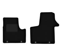 Wielganizator Tapis de Sol en Velours Compatible avec Renault Trafic III - Noir - Lot de 2 Tapis de Sol Avant