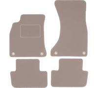 Wielganizator Tapis de Voiture - Compatible avec Audi A4 B8 berline, Break, Avant, allroad (2007-2015) - Velours - Accessoires Auto - Tapis de Voiture - Tapis Auto - Ensemble 4 pièces - Beige